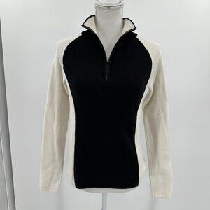 VTG Ralph Lauren Polo Jeans Co. Sweater Blue white, 1/4 Zip pull over size S/CH